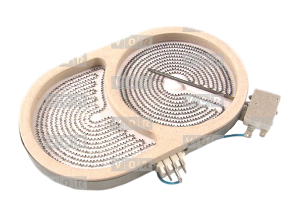 Ceramic Hot Plate (Dual Zone, Oval) for Gorenje Mora Hobs - 607622 Gorenje / Mora