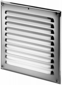 Square Ventilation Grille STAINLESS STEEL with Anti Insect Net 165 x 165MM