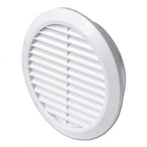 Ventilation Grille, Plastic, Brown, with Anti Insect Net, diameter 125MM