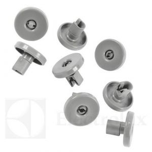 Lower Basket Wheel for Electrolux AEG Zanussi Dishwashers - a kit of 8 pieces - Part nr. Electrolux 50286964007