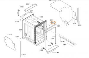 Mounting Kit for Bosch Siemens Dishwashers - 2 pcs. - 10015604 BSH
