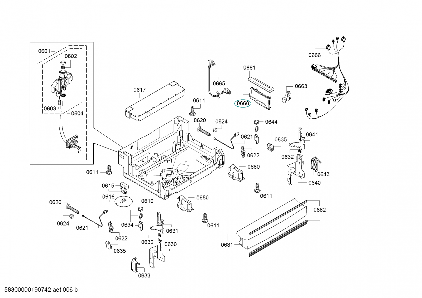 Programmed Module for Bosch Siemens Dishwashers - 12015444 BSH - Bosch / Siemens