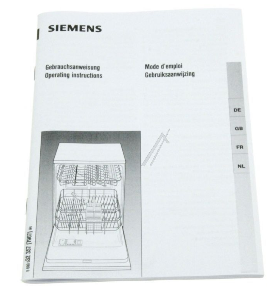 Instruction Manual for Bosch Siemens Dishwashers - Part nr. BSH 00526161 BSH - Bosch / Siemens