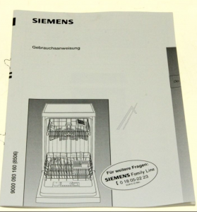 Instruction Manual for Bosch Siemens Dishwashers - Part nr. BSH 00693491