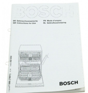 Instruction Manual for Bosch Siemens Dishwashers - Part nr. BSH 00520153