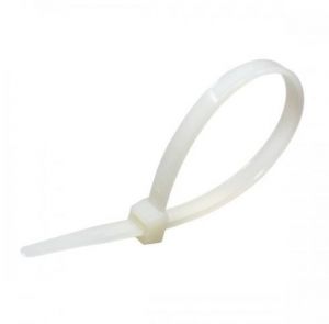 White Cable Ties, Load Capacity 22KG, Bundle Diameter 60MM, Size 4,8x250MM, 100pcs in a Package - VPP 4,8x250
