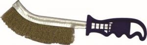 Stainless Steel Hand Brush, Brass Wire, Plastic Handle