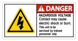 Warning electrical equipment