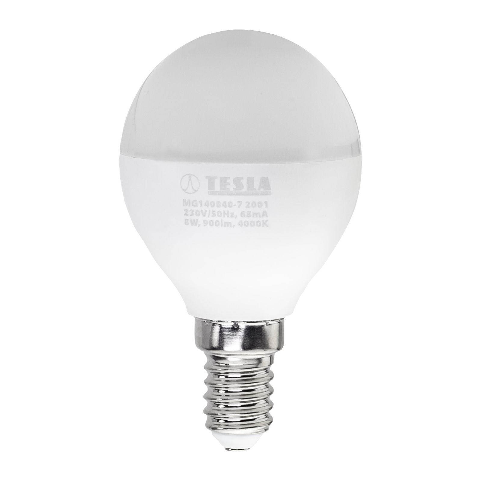 Tesla - LED miniglobe, E14, 8W, 230V, 900lm, 4000K, 220° Tesla Lighting