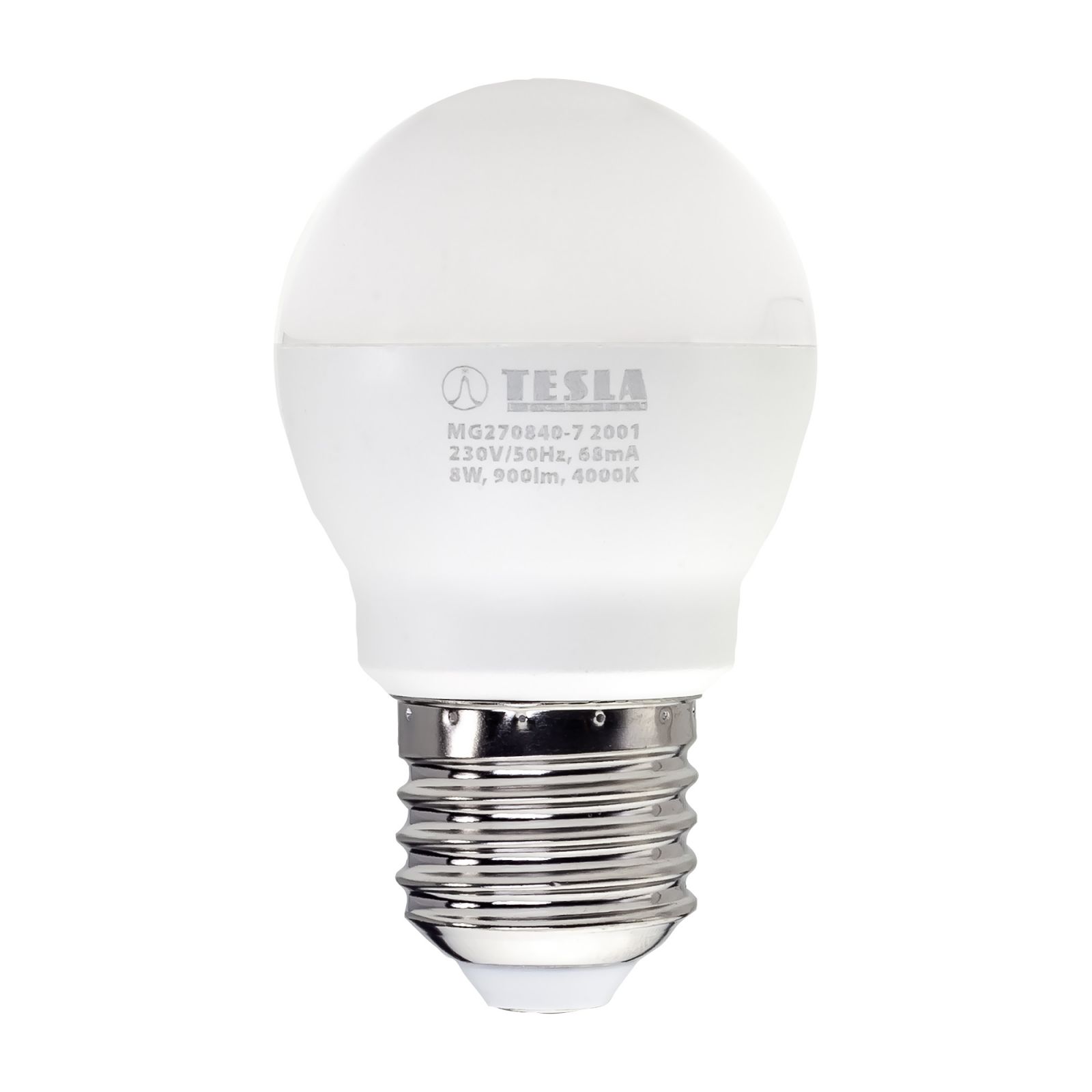 Tesla - LED miniglobe, E27, 8W, 230V, 900lm, 4000K, 220° Tesla Lighting