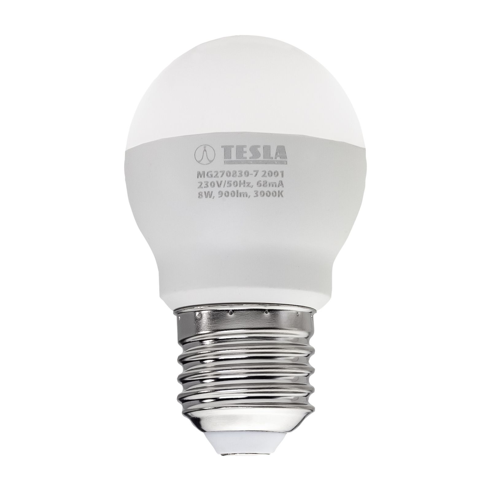 Tesla - LED miniglobe, E27, 8W, 230V, 900lm, 3000K, 220° Tesla Lighting
