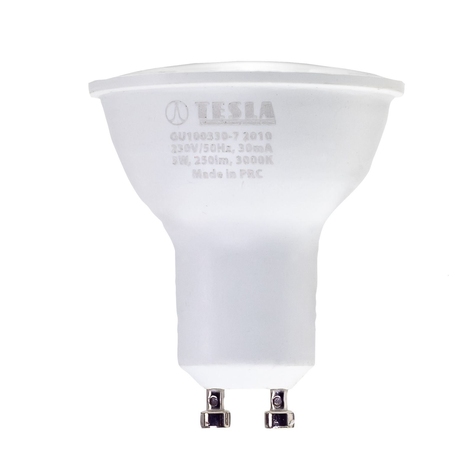 Tesla - LED GU10, 3W, 230V, 250lm, 3000K, 100° Tesla Lighting