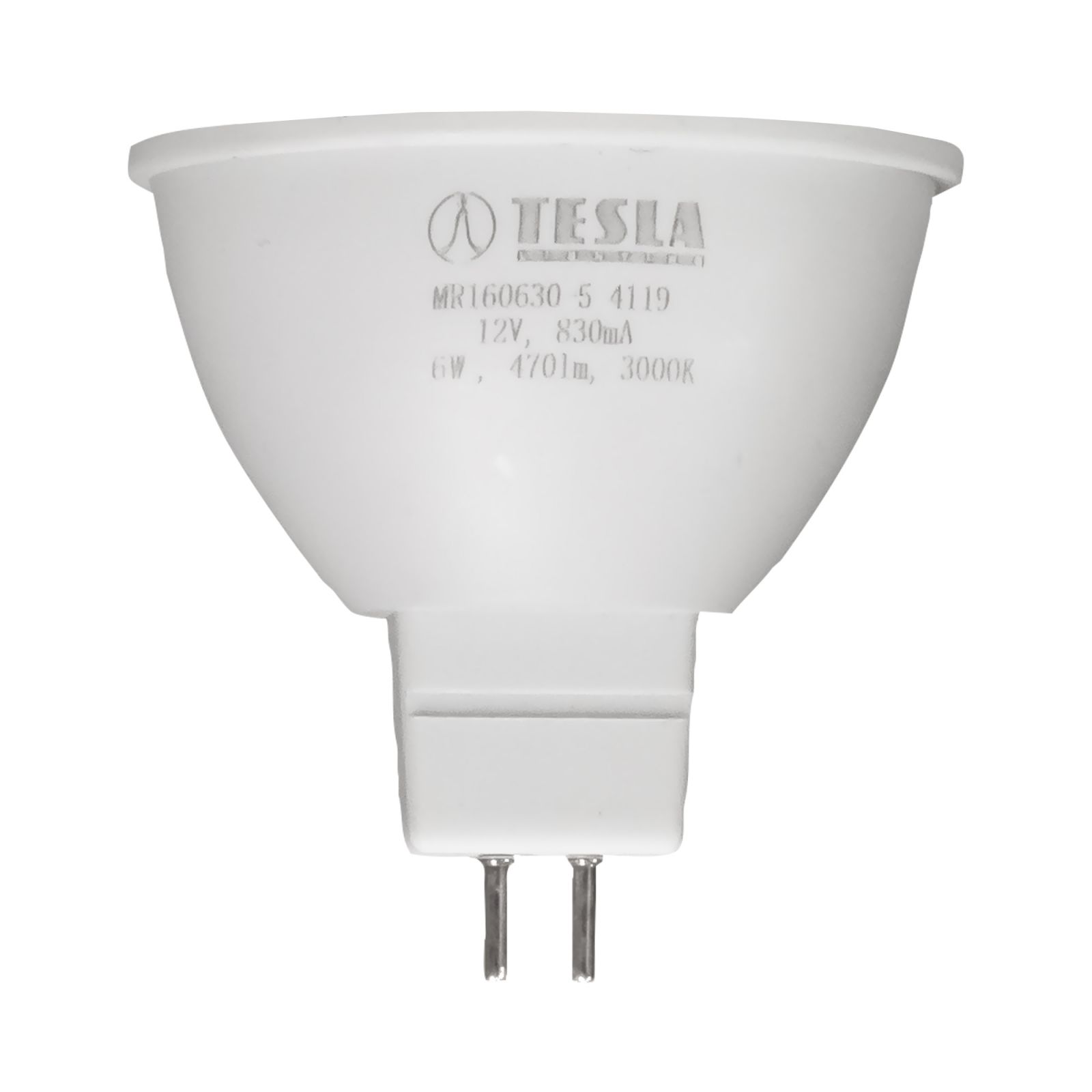 Tesla - LED MR16, 6W, 12V, 470lm, 3000K, 100° Tesla Lighting