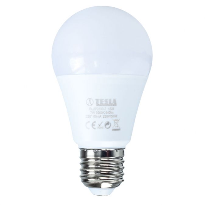 Tesla - LED bulb E27, 7W, 230V, 640lm, 3000K, 220° Tesla Lighting