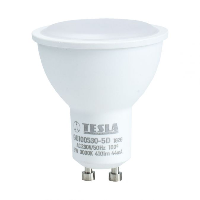 Tesla - LED GU10, 5W, 230V, 400lm, 3000K, 100°, dimmable Tesla Lighting