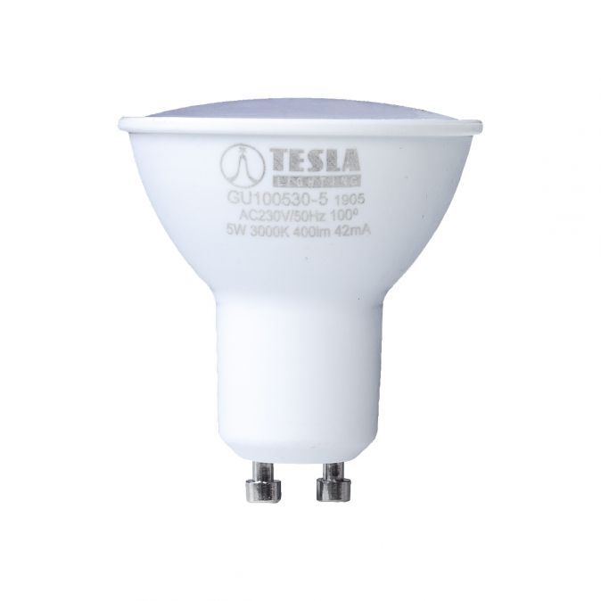 Tesla - LED GU10, 5W, 230V, 410lm, 3000K warm white, 100° Tesla Lighting
